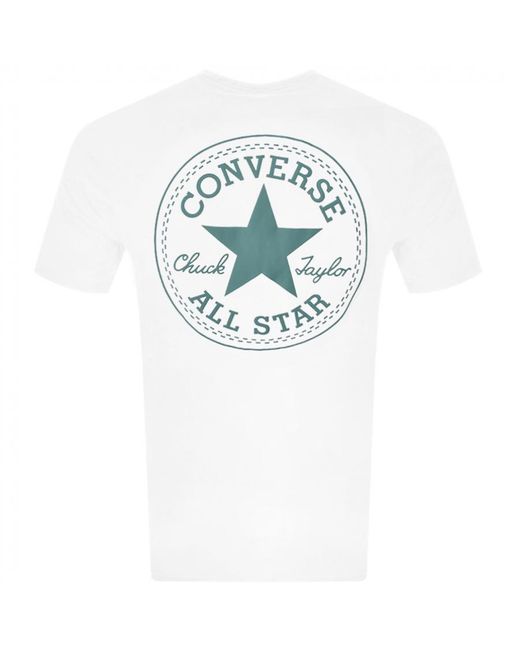 converse white t shirt mens