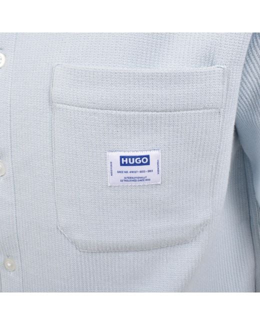HUGO Blue Ebronn Short Sleeve Shirt for men