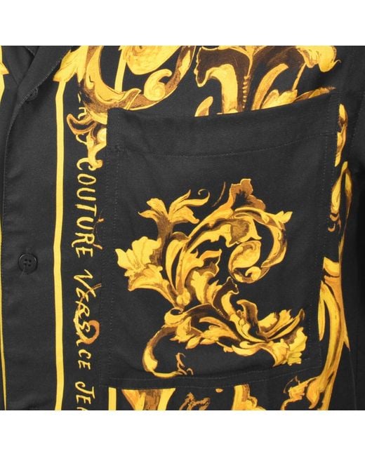 Versace Jeans Yellow Couture All Over Print Shirt for men