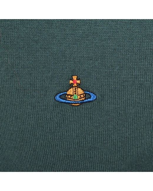 Vivienne Westwood Green Alex Round Neck Jumper for men