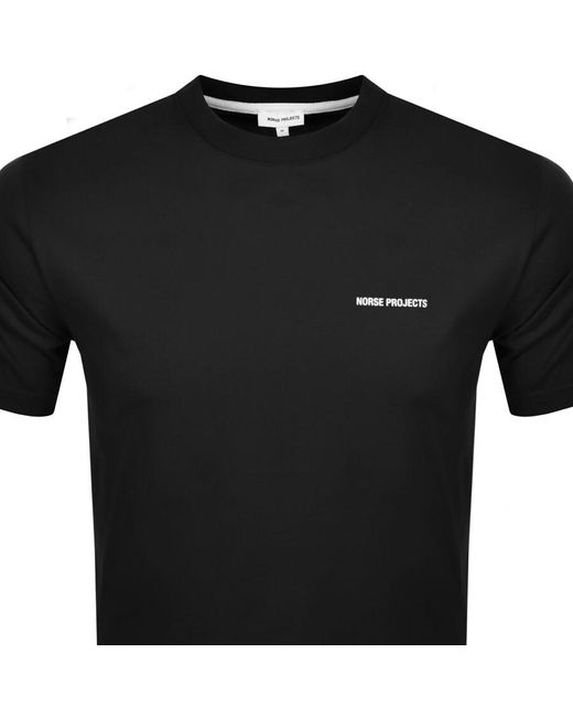 Norse Projects Black Logo T Shirt for men