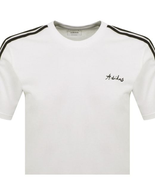 Adidas Originals White Adidas Sportswear Gallery T Shirt for men