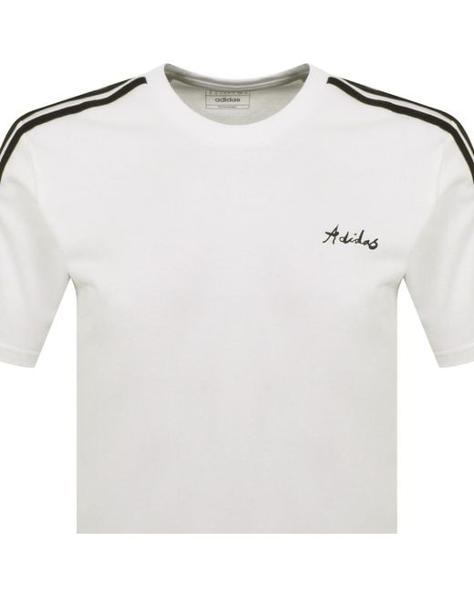 Adidas White Gallery T Shirt for men