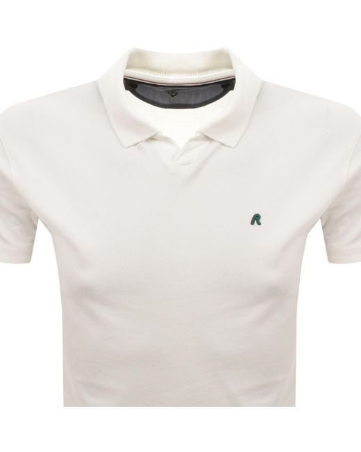 Replay White Short Sleeved Polo T Shirt for men