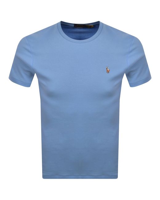 Ralph Lauren Blue Slim Fit T Shirt Sky for men