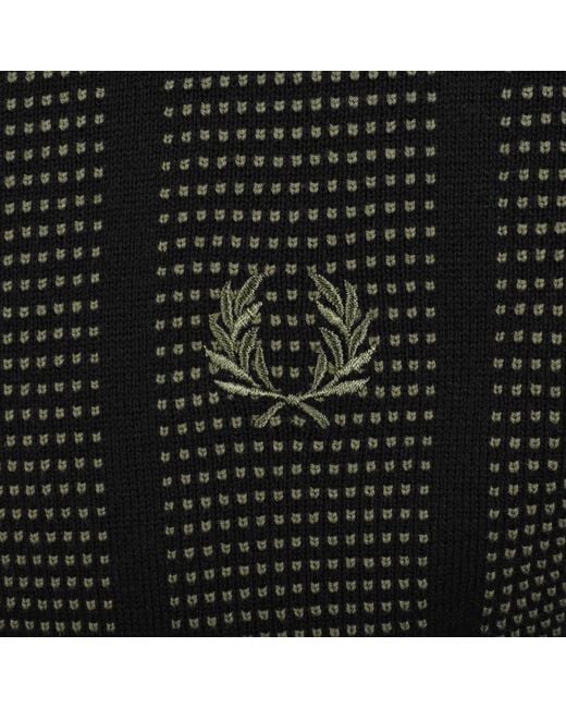 Fred Perry Black Knit Cardigan for men