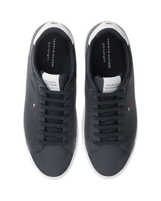 Tommy Hilfiger Blue Icon Court Leather Trainers for men