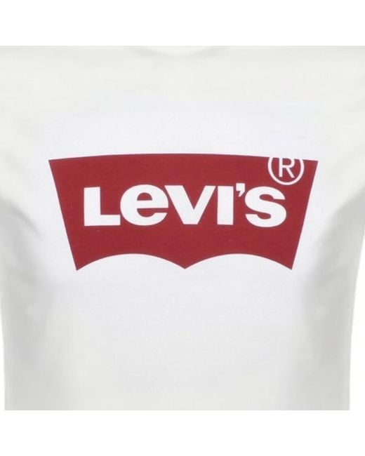 Levi's White Logo Crew Neck T Shirt for men