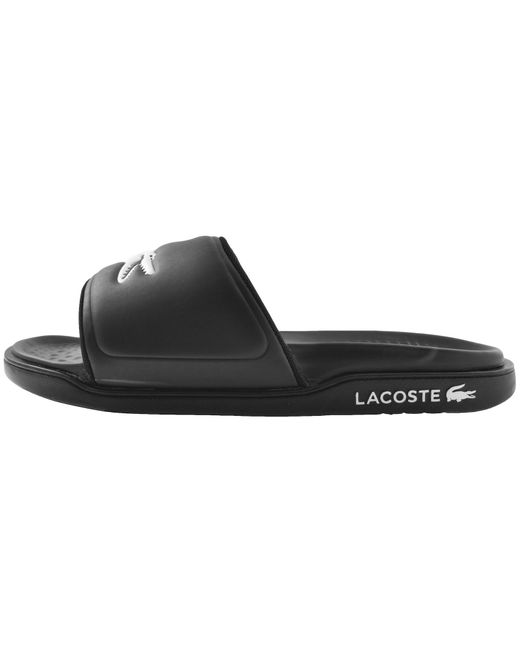 Lacoste Black Serve Sliders for men