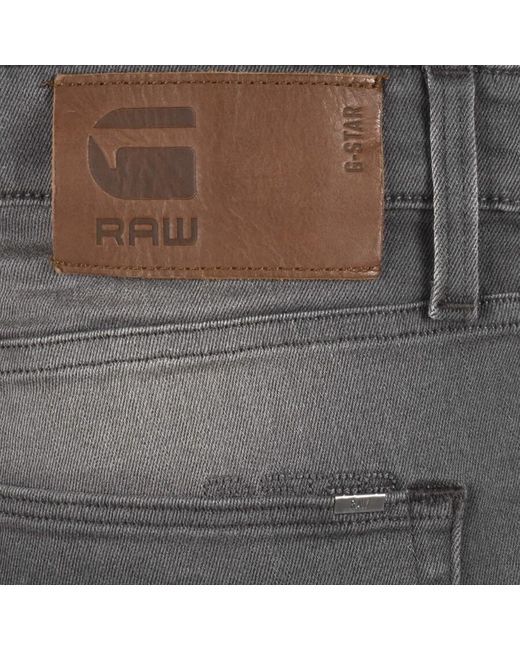 G-Star RAW Gray Raw 3301 Denim Shorts for men