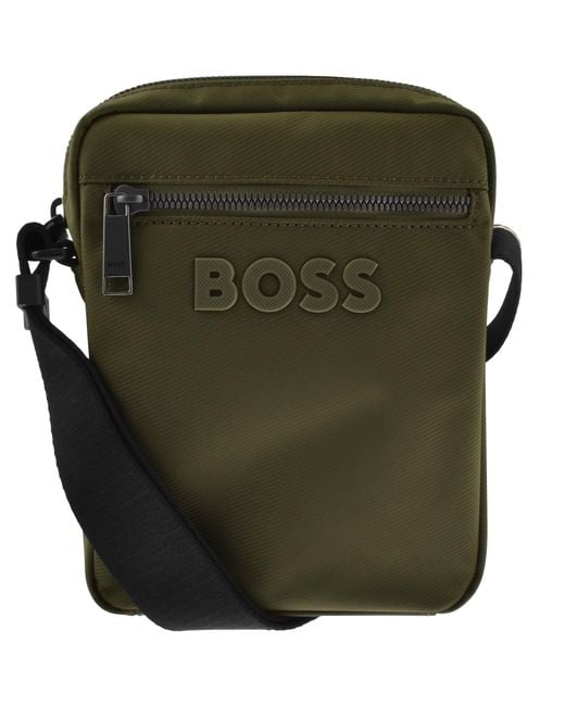 BOSS BUSINESS Green Boss Catch 3.0 Bag for men