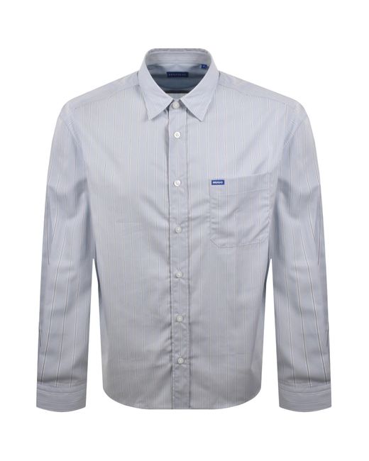 HUGO Blue Ebalto Shirt Open for men