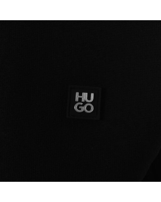 HUGO Black Sylon Full Zip Knit Jacket for men