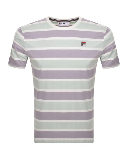 Fila Gray Yarn Dye Stripe T Shirt for men