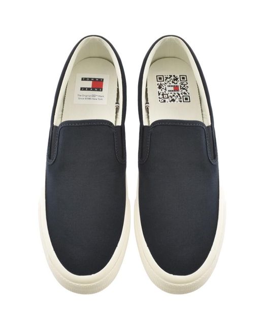Tommy Hilfiger Blue Slip On Canvas Trainers for men