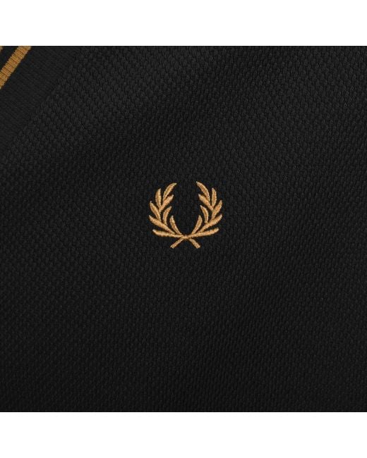 Fred Perry Black Tipped Pique Cardigan for men