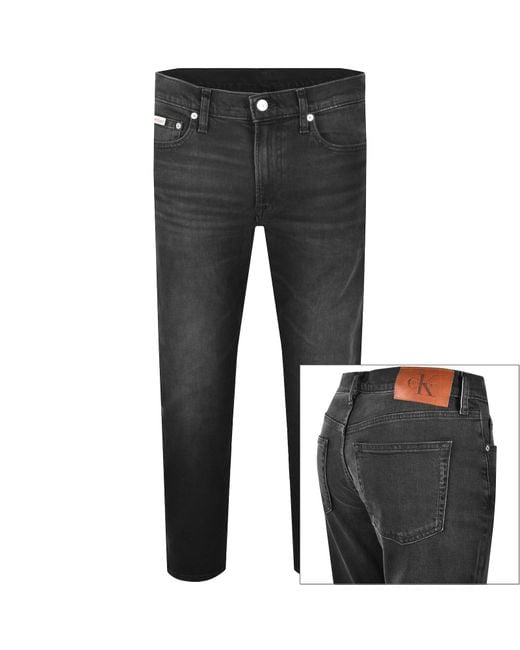 Calvin Klein Gray Jeans Slim Taper Jeans for men