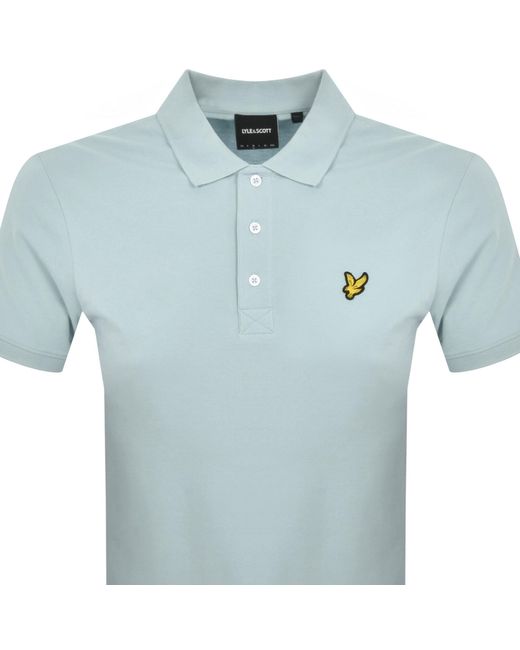 Lyle & Scott Blue Short Sleeved Polo T Shirt for men