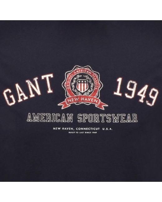 Gant Blue Original Graphic T Shirt for men