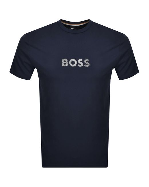 BOSS BUSINESS Blue Boss Logo T Shirt for men