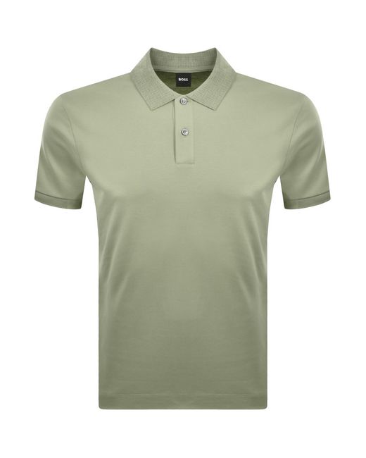 BOSS BUSINESS Green Boss H Parlay 49 Polo for men