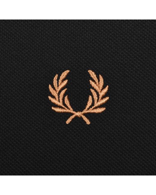 Fred Perry Black Long Sleeved Polo T Shirt for men