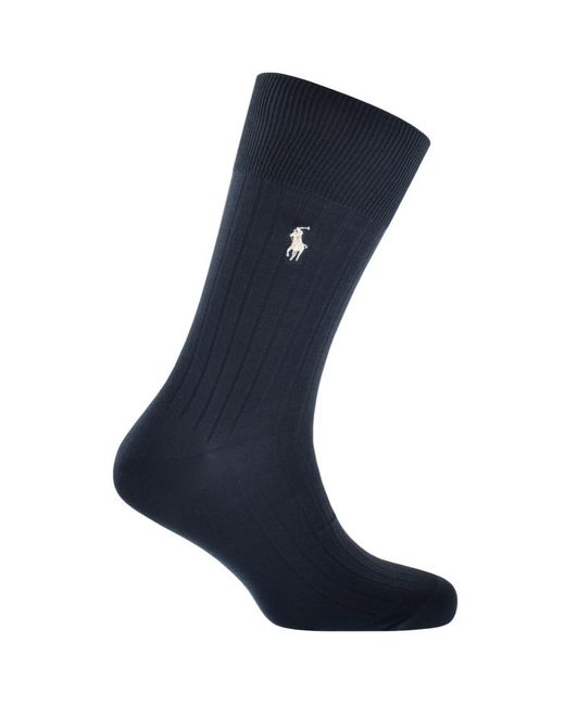 Ralph Lauren Blue Three Pack Socks for men