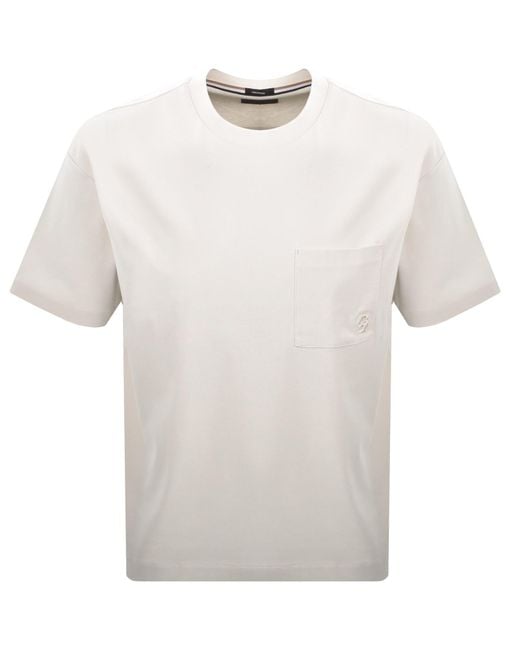 BOSS BUSINESS White Boss C Tames 116 T Shirt for men