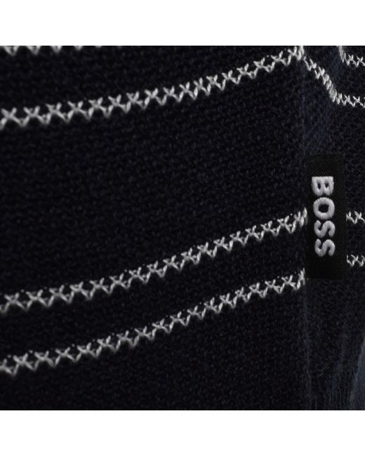 BOSS BUSINESS Black Boss Nalon Knit T Shirt for men