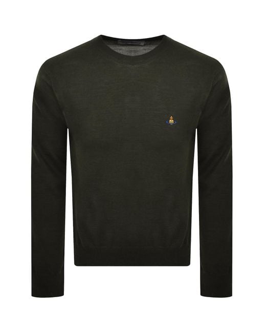 Vivienne Westwood Green Alex Round Neck Jumper for men
