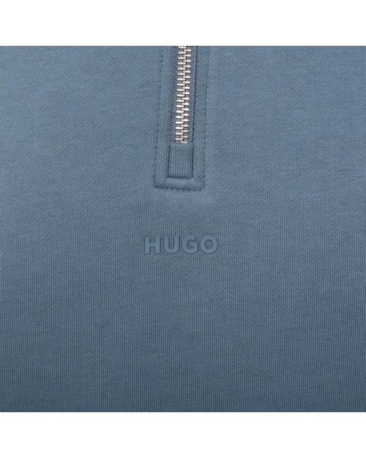 HUGO Blue Durty244 Sweatshirt Open for men