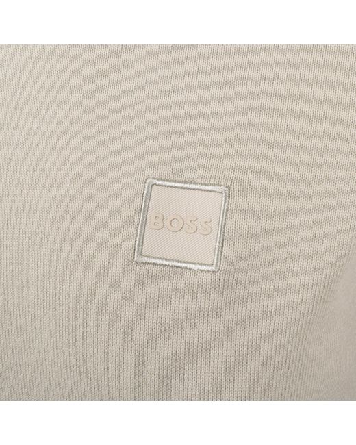 Boss Gray Boss Kanovano Knit Jumper for men
