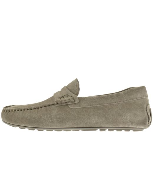 BOSS BUSINESS Natural Boss Noel Moccasin Shoes for men