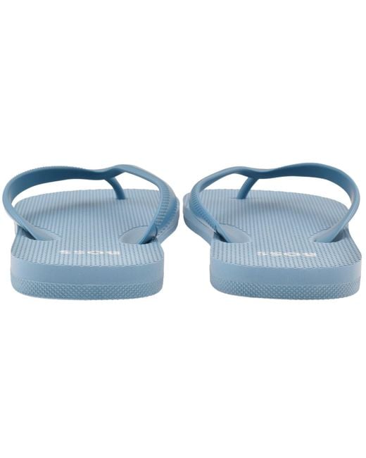 BOSS BUSINESS Blue Boss Tracy Flip Flops Aqua for men