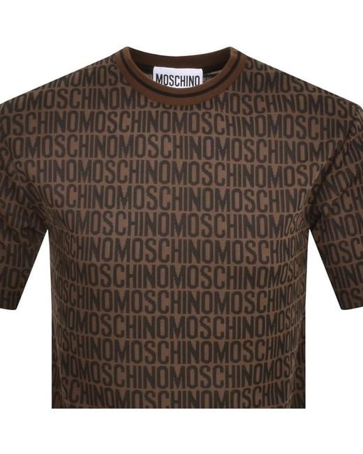 Moschino Brown T Shirt for men