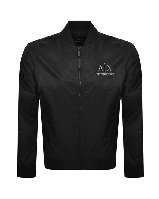 Armani Exchange Black Bomber Jacket for men