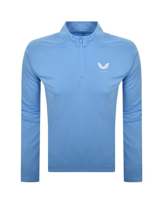 Castore Blue Adapt Quarter Zip Sweatshirt Cool for men