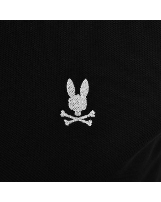 Psycho Bunny Black Dax Pique Polo T Shirt for men