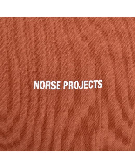 Norse Projects Orange Arne Relaxed Logo Sweatshirt for men