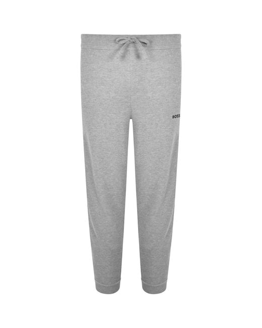 BOSS BUSINESS Gray Boss Waffle Cuff Joggers for men