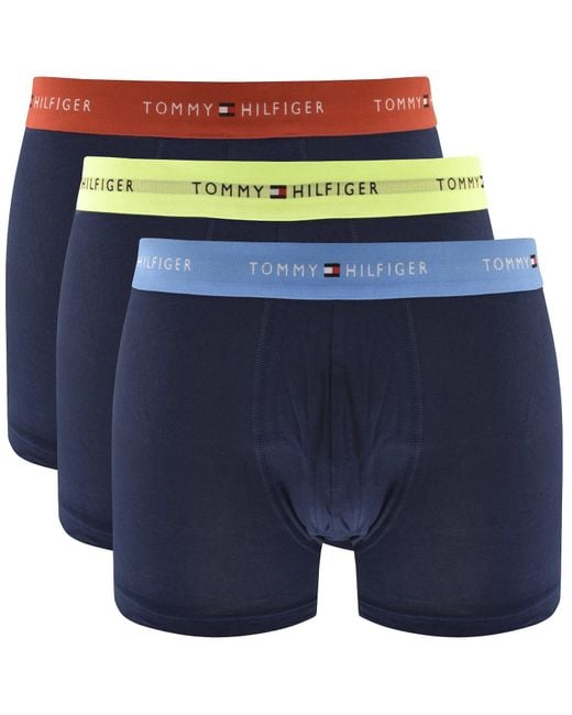 Tommy Hilfiger Blue Underwear 3 Pack Trunks for men