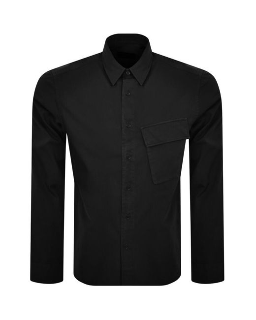 Belstaff Black Scale Long Sleeved Shirt for men