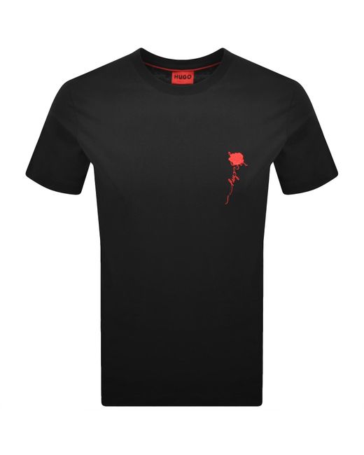 HUGO Black Diflow T Shirt for men