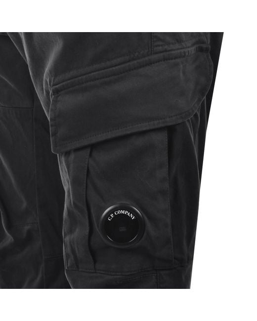 C P Company Black Cp Company Cargo Trousers for men
