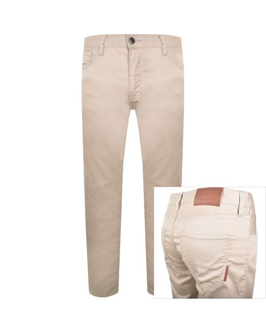 ARMANI EXCHANGE Natural J13 Slim Fit Trousers Plaza Taupe for men