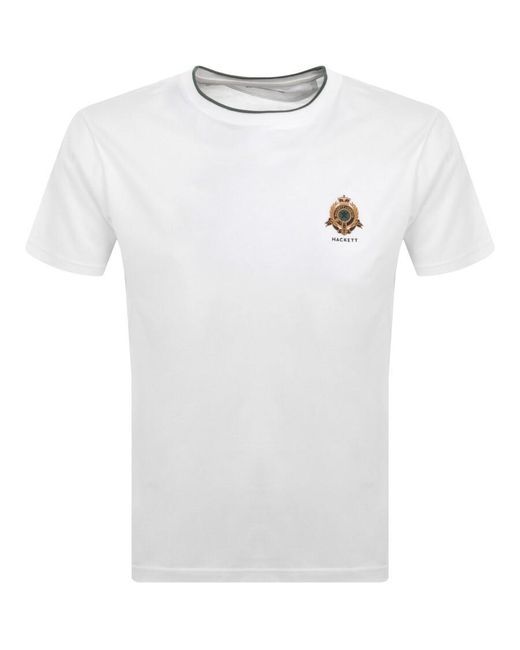Hackett White Logo T Shirt for men