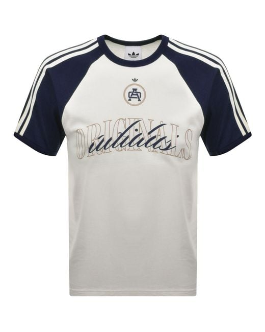 Adidas Originals Blue Baseball Gfx T Shirt for men