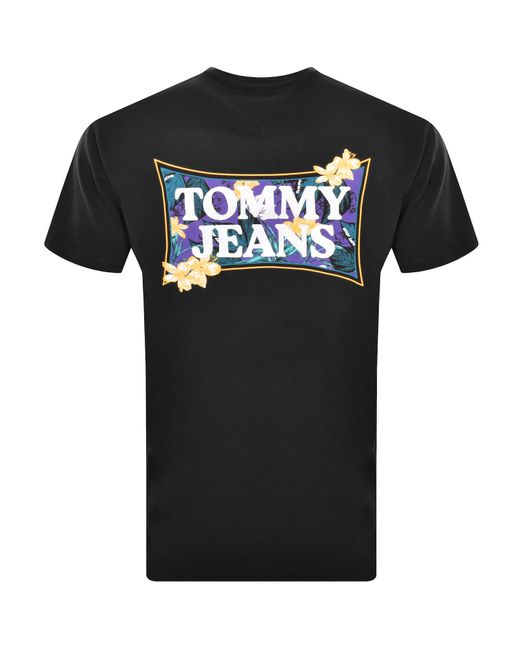 Tommy Hilfiger Black Flower Power T Shirt for men