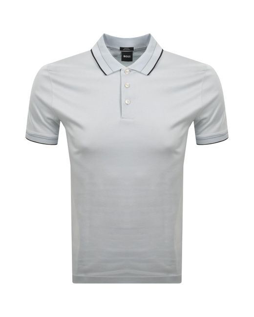 BOSS BUSINESS Gray Boss H Phillipson 195 Polo T Shirt for men