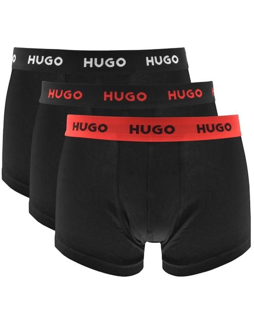 HUGO Black 3 Pack Trunks for men